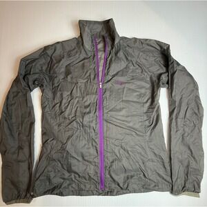 Helly Hansen Womens Gray Purple Full Zip Lightweight Windbreaker Jacket Small